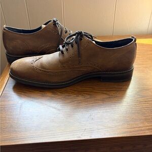 Men's Brown Wingtip Lace-Up Dress Shoes - Cole Haan Grand Os - Size 11